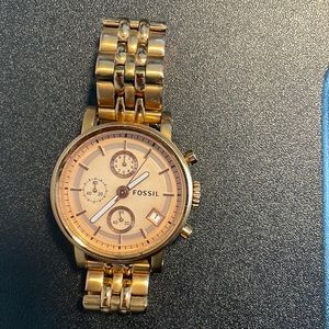 Rose Gold Fossil Watch
